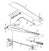 Компоненты ручного управления (Часть 1) 2-Х ТАКТНОГО ПЛМ MERCURY 90 Серийный номер от 9483121 до 9506480