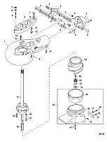 Реактивный блок 2-х тактного ПЛМ MERCURY 25 М Серийный номер от 0N055505 и выше