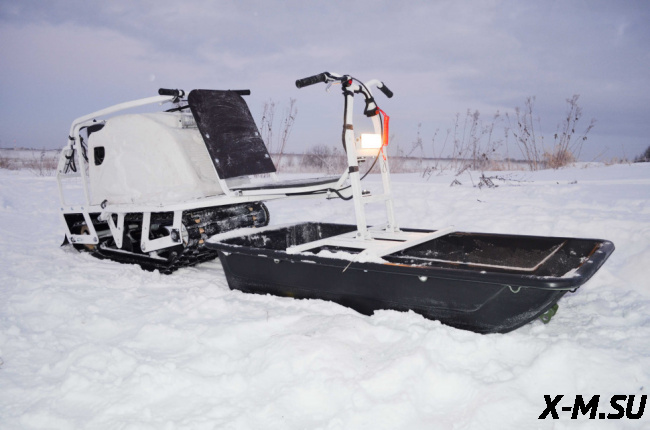 Модуль толкач с санями с отбойником для мотособаки КОЙРА Богатырь / KOiRA 500