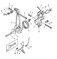 Дроссель и рычаг 2-Х ТАКТНОГО ПЛМ MERCURY 75 Серийный номер от 9589039 до 9793576