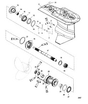 Корпус шестерни(карданный вал-2.33:1)(Serial #1C033811 и выше) 4-Х ТАКТНОГО ПЛМ MERCURY 60 Серийный номер от 1C000001 до 1C050251