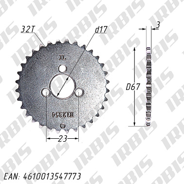Звезда вала ГРМ 153FMI, 154FMI 32T