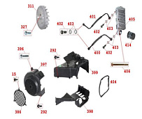 Двигатель. Система охлаждения снегохода IRBIS Dingo (2018 г.)