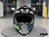 Шлем кроссовый HETOSHI XD1-3 цв. Черно-бело-красно-голубой F 7  р. XL  