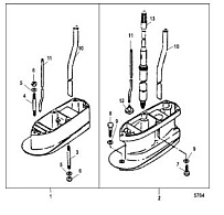 Удлинитель корпуса приводного вала 2-х тактного ПЛМ MERCURY 25 М Серийный номер от 0N055505 и выше