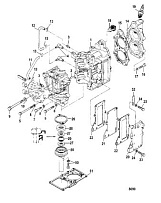 Блок цилиндров 2-х тактного ПЛМ MERCURY 9.9 MH 169CC Серийный номер от 0N007788 до 0N055109