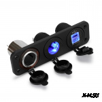 Прикуриватель+ гнездо 12В + USB 3.1a с установкой