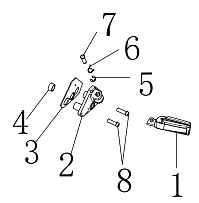 Передняя левая подножка МОТОЦИКЛА BENDA LFC 700