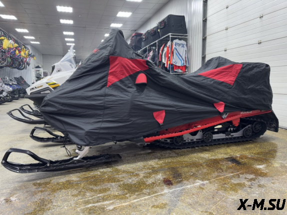 Чехол транспортировочный для снегохода AODES Snowcross с лого X-Motors Цв. Черно-красный