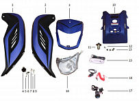Кузовные элементы, пластик снегохода IRBIS Dingo T125