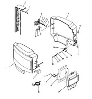Капот и передняя крышка 2-Х ТАКТНОГО ПЛМ MERCURY 60 Серийный номер от 9385911 до 9469199