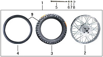 Заднее колесо МОТОЦИКЛА Racer Crossrunner RC250-GY8