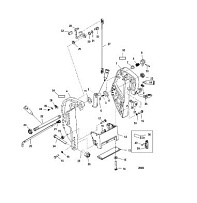 Зажимной кронштейн (ручной) 2-Х ТАКТНОГО ПЛМ MERCURY 55 Серийный номер от 0P017000 до 0P325499