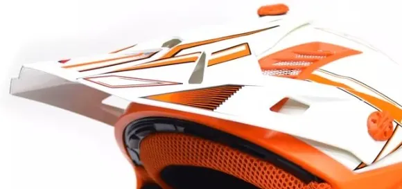 Козырек для шлема ATAKI SC-16 белый/оранжевый глянцевый